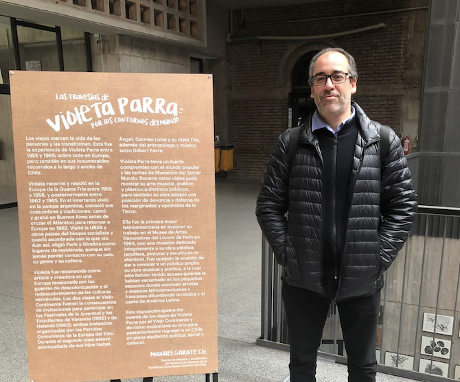 Profesor Manuel Gárate participa como investigador en exposición que reconstruye los viajes de Violeta Parra
