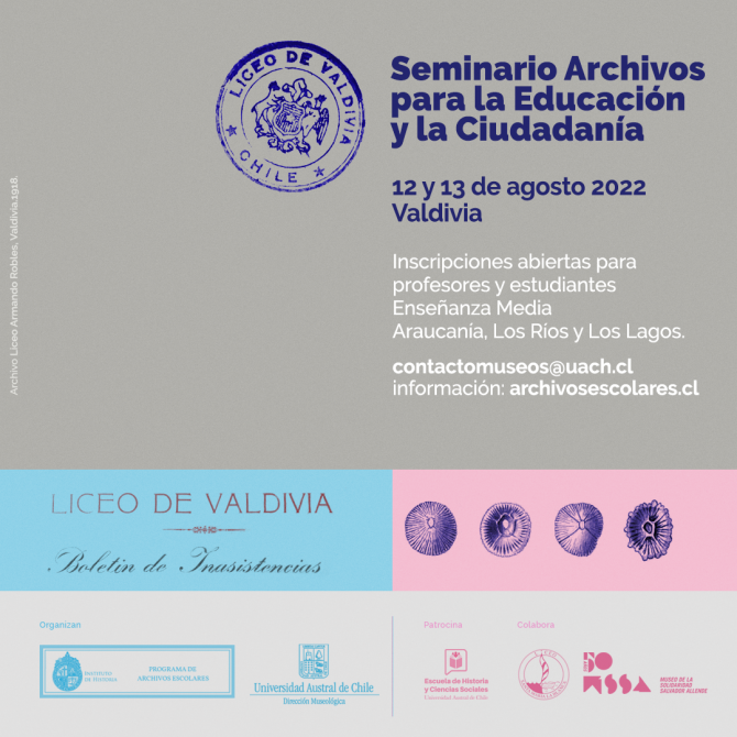 Abiertas inscripciones para seminario “Archivos para la educación y la ciudadanía”